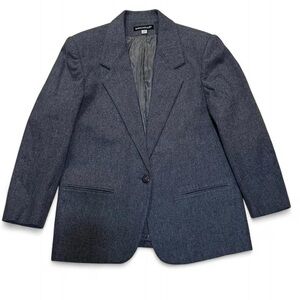 Vintage Charcoal Gray Wool Blazer Size L (see measurements)